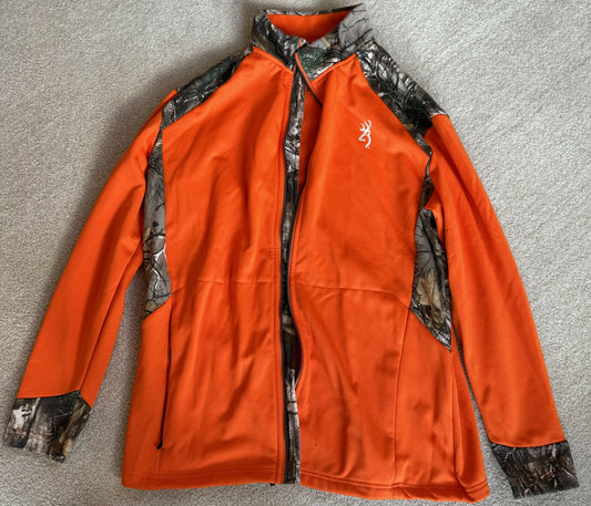 Browning blaze orange full zip sweatshirt